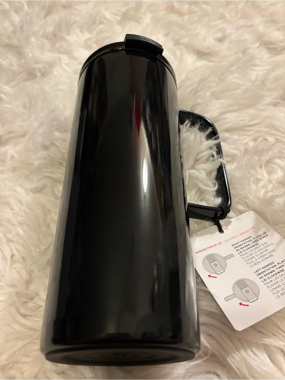 Lululemon Black & Gold Insulated Travel Mug 20oz